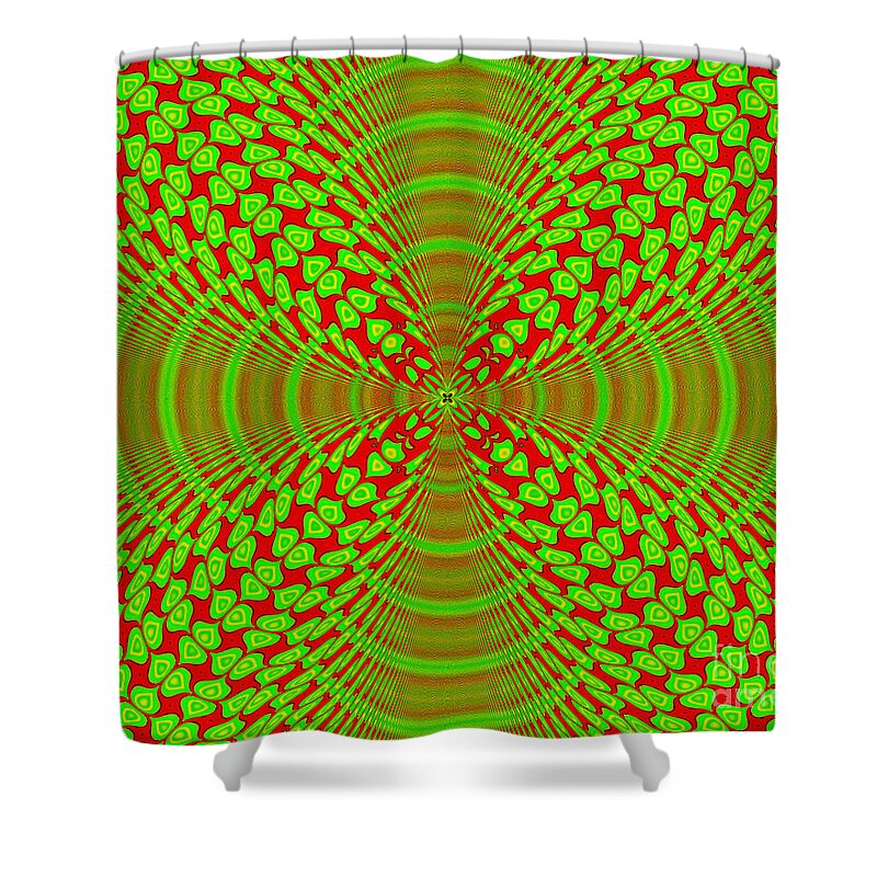 Abstract Shower Curtain featuring the digital art Phase1 by Yvonne Johnstone