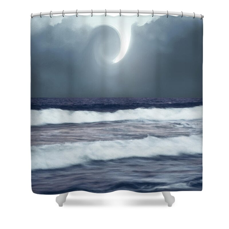 Phenomenon Above Sea Shower Curtain featuring the photograph Phenomenon Above The Sea by Kellice Swaggerty