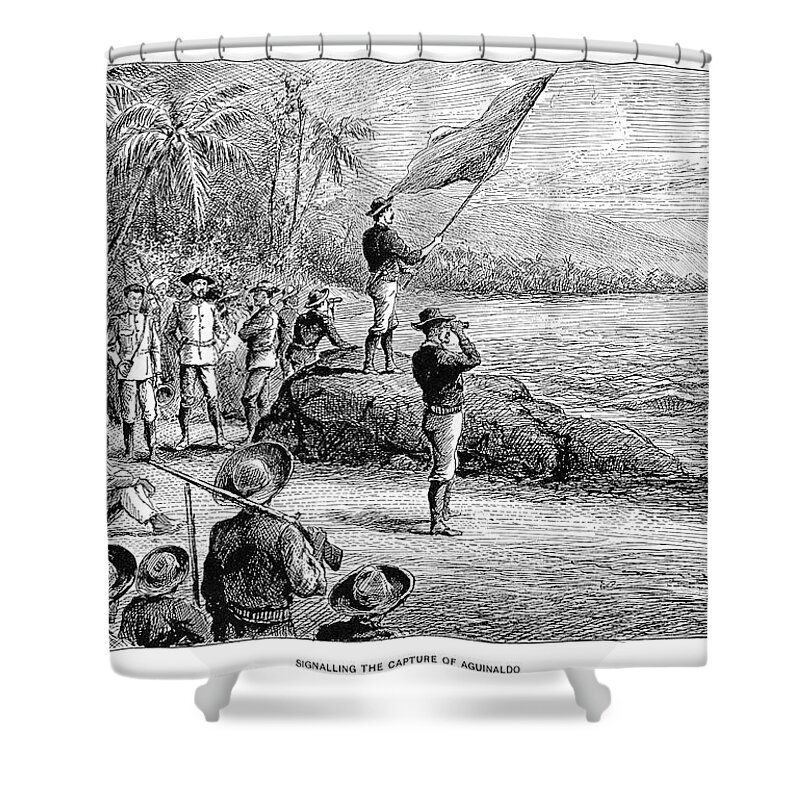 1901 Shower Curtain featuring the painting Phillipine-american War by Granger