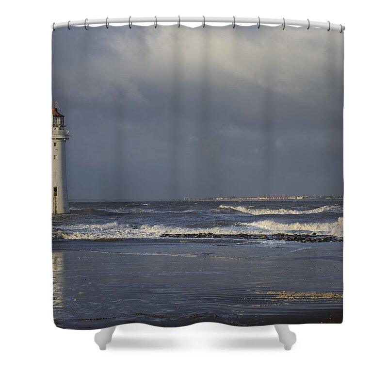 Lighthouse Shower Curtain featuring the photograph Photographing The Photographer by Spikey Mouse Photography
