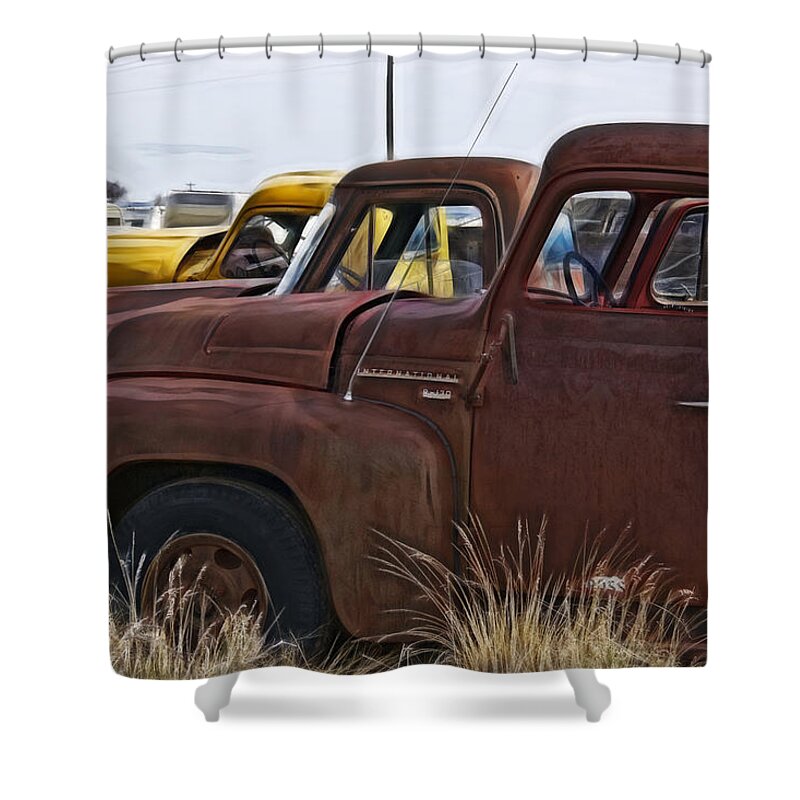 Pickup Cabs 2 Shower Curtain featuring the photograph Pickup Cabs 2 by Wes and Dotty Weber