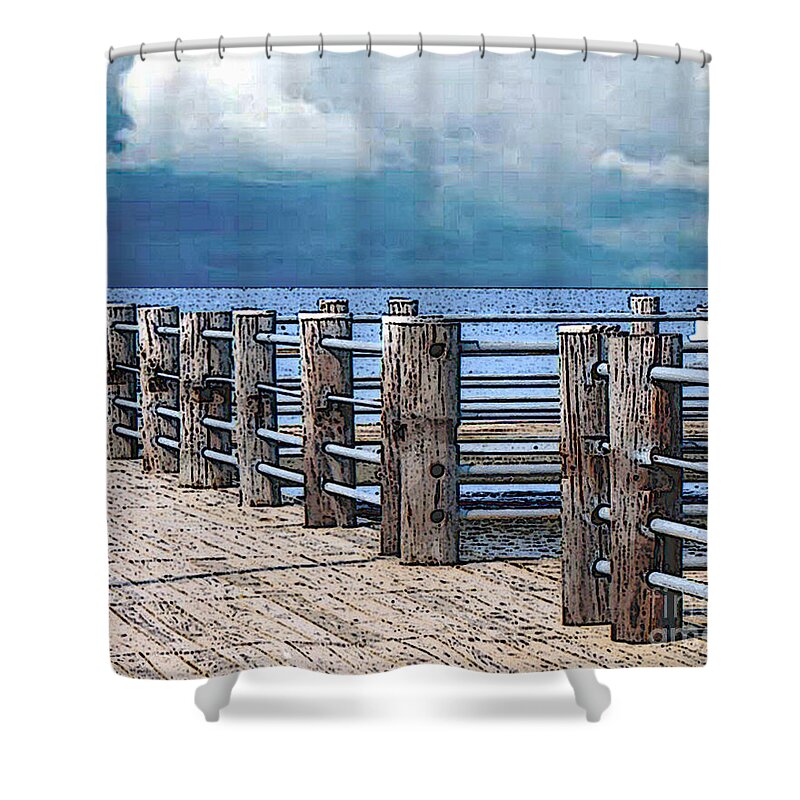 Pier Shower Curtain featuring the photograph Pier 3 Image C by Lee Owenby