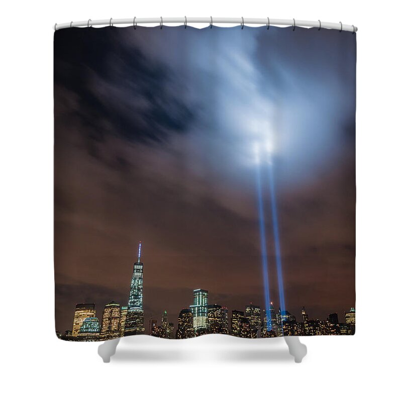 New Jersey Shower Curtain featuring the photograph Pierce the Sky by Kristopher Schoenleber