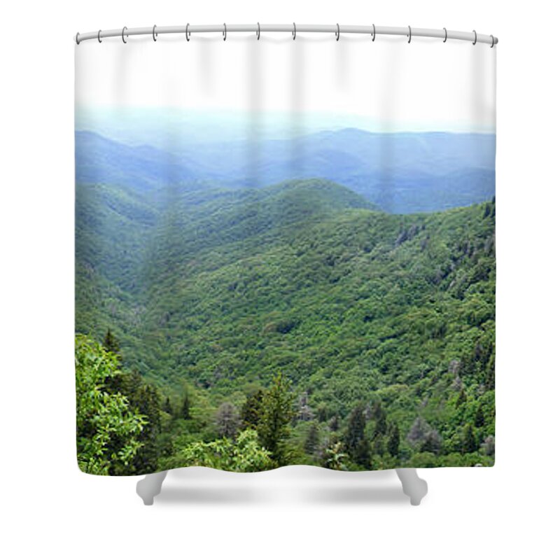 Landscapes. Printscapes Shower Curtain featuring the photograph Pilot Mountain MM 422 by Duane McCullough