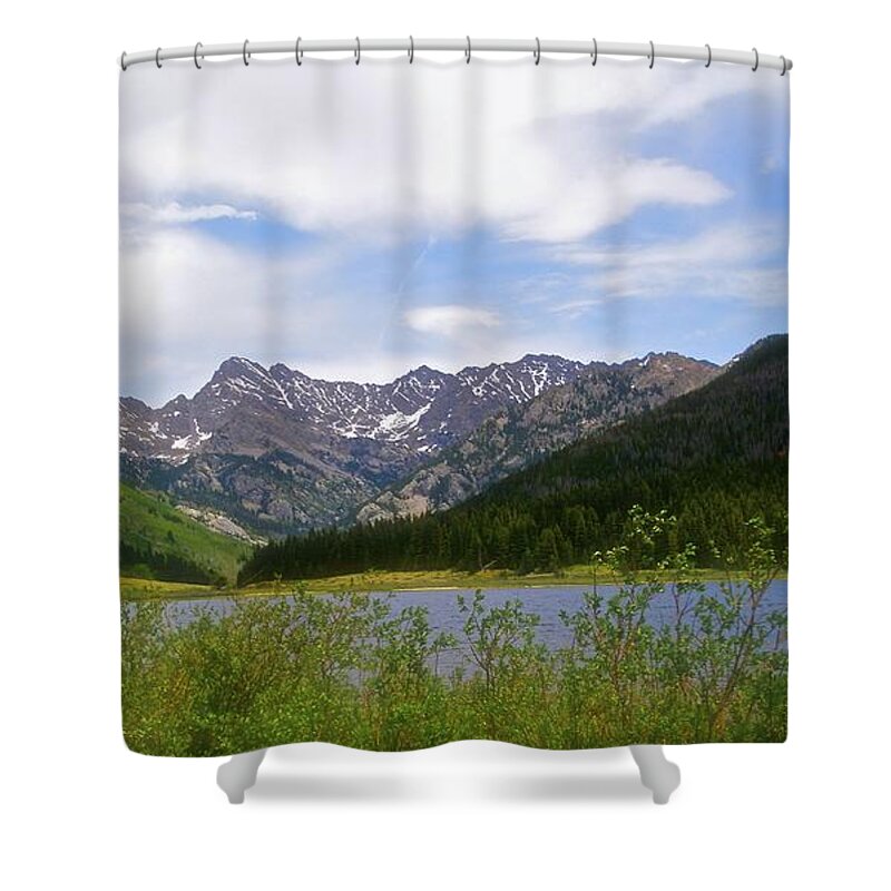 Mountains Shower Curtain featuring the photograph Piney Lake in Upper Vail by Kristina Deane