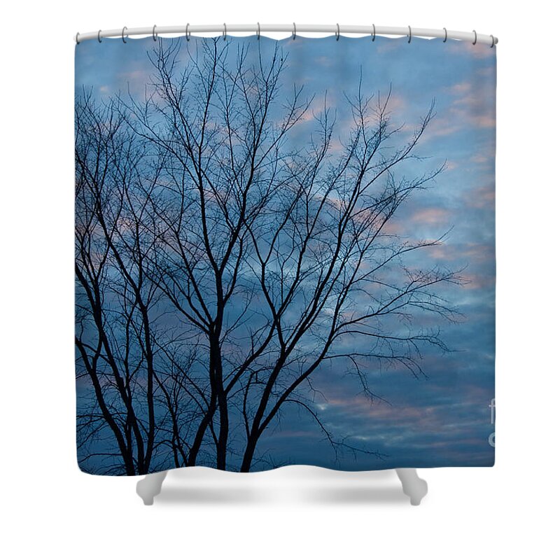 Sunset Sky Shower Curtain featuring the photograph Pink and Blue by Cheryl Baxter