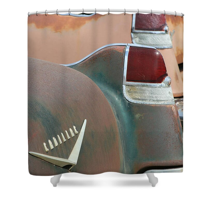 Cars Shower Curtain featuring the photograph Pink Cadillac by Crystal Nederman
