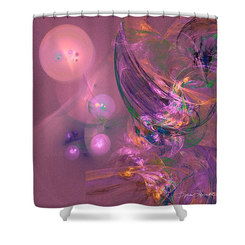 Fractal Shower Curtain featuring the photograph Pink Champagne by Sylvia Thornton