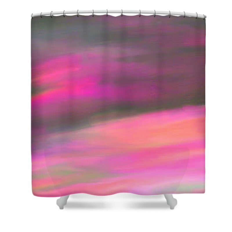 Bruce Shower Curtain featuring the painting Pink Clouds by Bruce Nutting