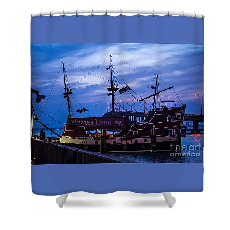 Pirate Ship Shower Curtain featuring the photograph Pirate Ship by Imagery by Charly