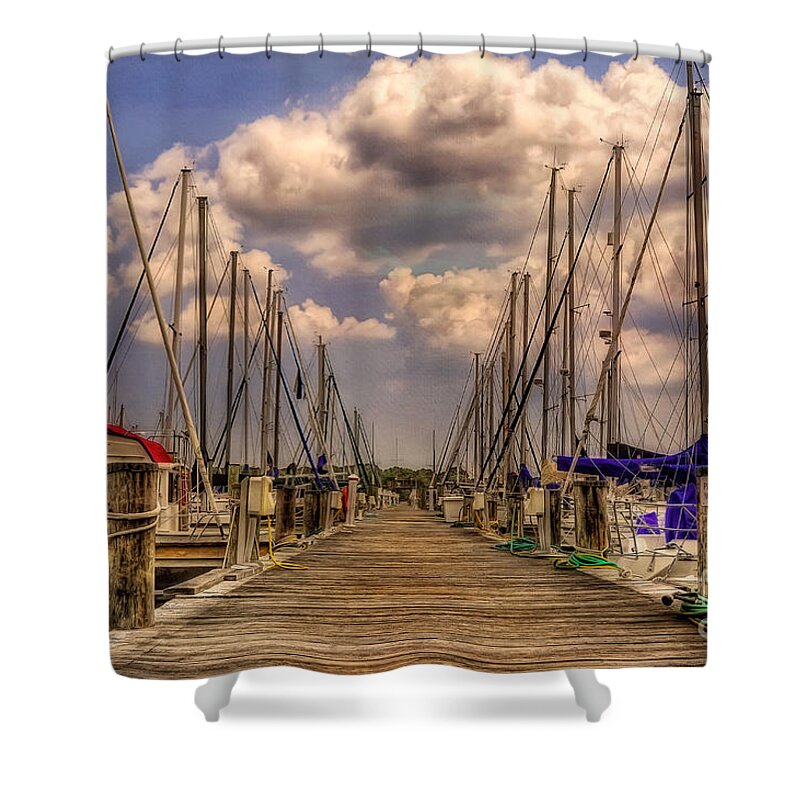 Sail Boat Shower Curtain featuring the photograph Pirate's Cove by Lois Bryan