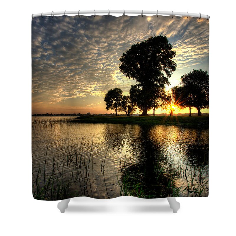Blue Hour Shower Curtain featuring the photograph Pithers Oaks by Jakub Sisak