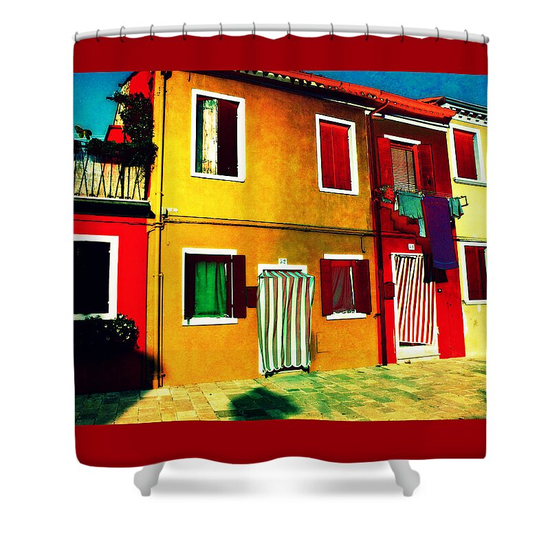 Burano Shower Curtain featuring the photograph Pittoresco Villaggio by Micki Findlay
