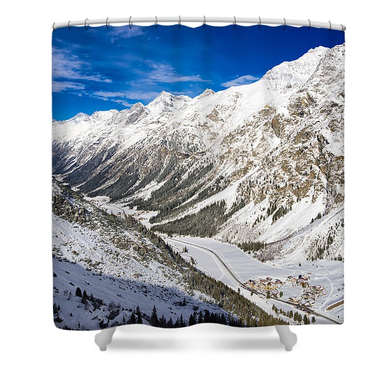 Pitztal Shower Curtain featuring the photograph Pitztal valley Tyrol Austria by Matthias Hauser