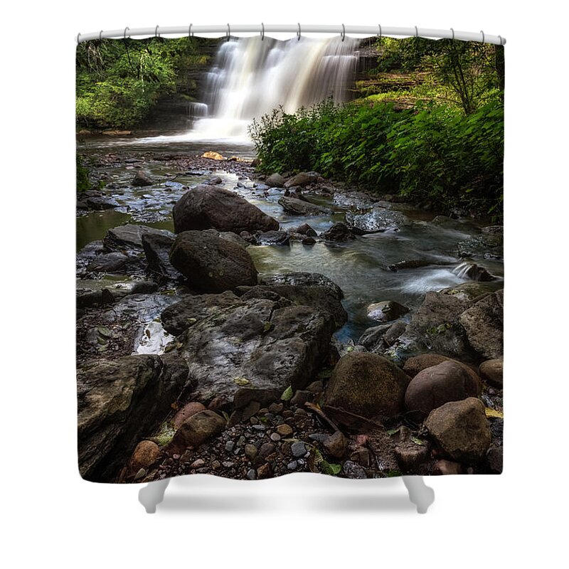 Mark Papke Shower Curtain featuring the photograph Pixley Falls by Mark Papke