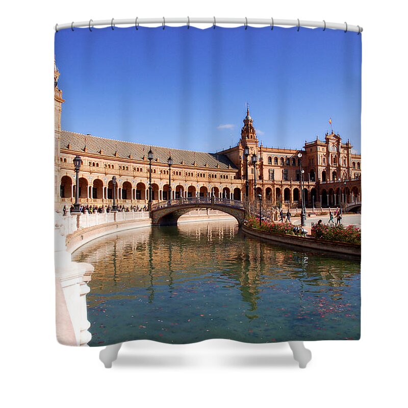 Seville Shower Curtain featuring the photograph Plaza de Espana - Seville Spain by AM FineArtPrints