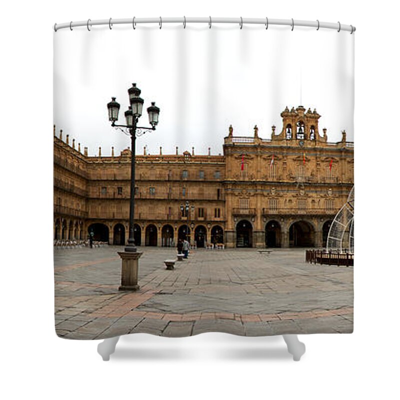 Salamanca Shower Curtain featuring the photograph Plaza Mayor Salamanca Spain by Perry Van Munster