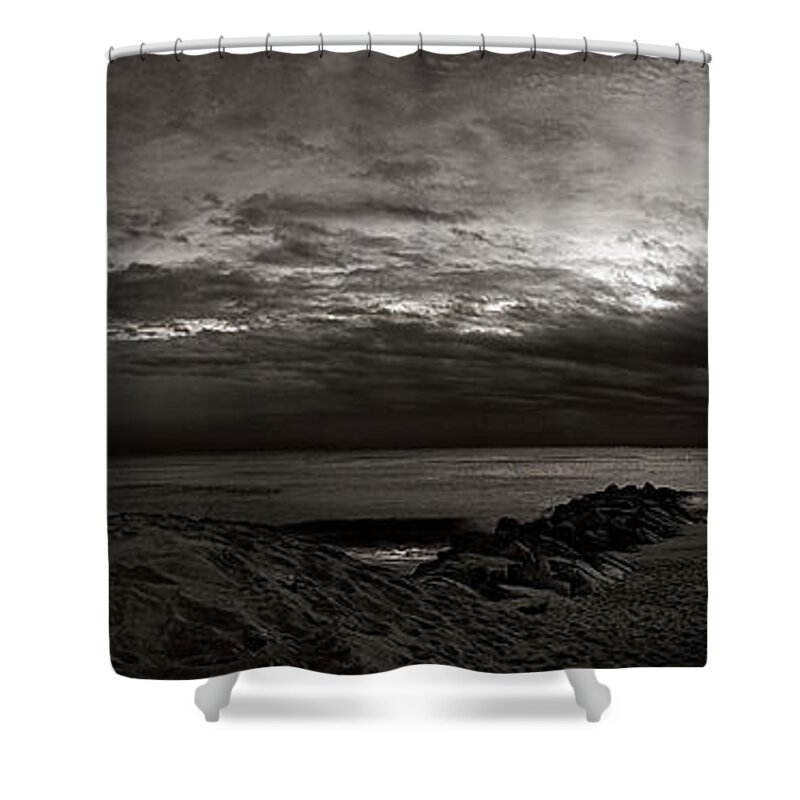 Panoramic Shower Curtain featuring the photograph Plum Island by Rick Mosher