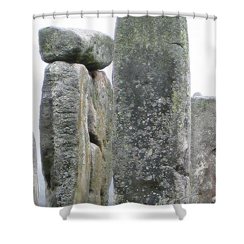 Stonehenge Shower Curtain featuring the photograph Pockmarked With Age by Denise Railey
