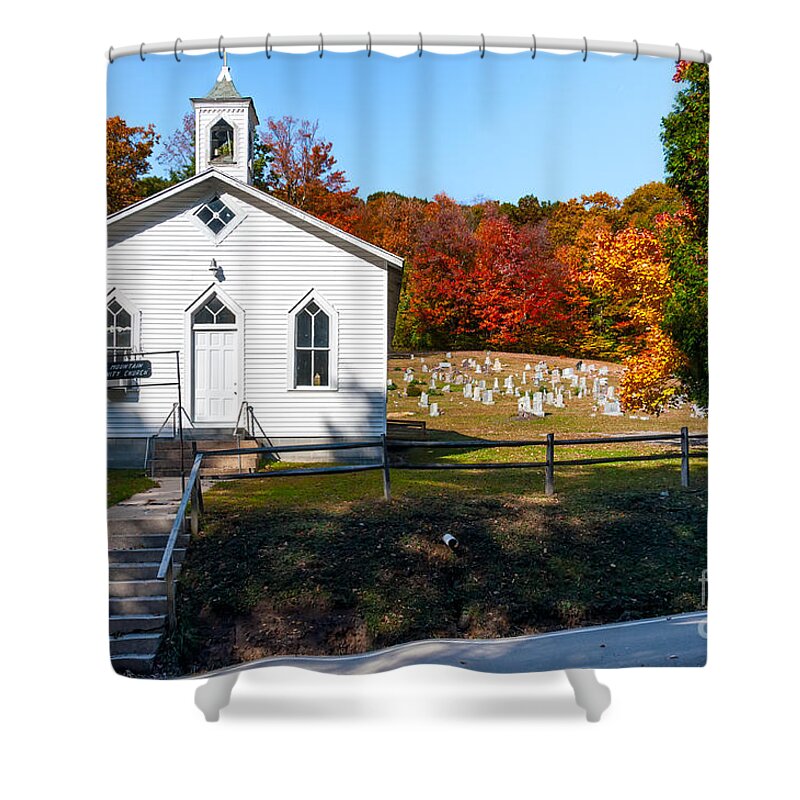 Church Shower Curtain featuring the photograph Point Mountain Community Church - WV by Kathleen K Parker