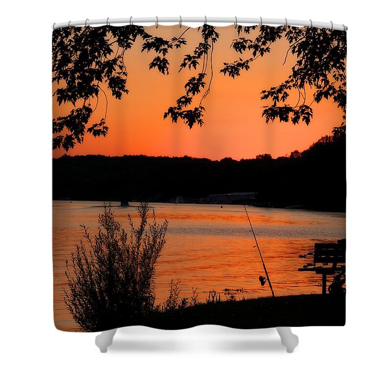 Baldwinsville Shower Curtain featuring the photograph Pole Ready by Dave Files