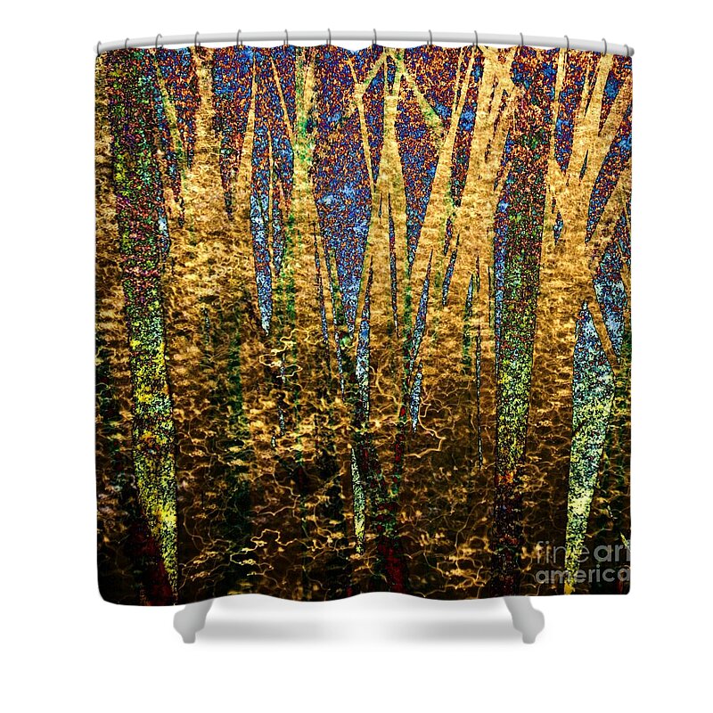 Pond Grass-1 Shower Curtain featuring the photograph Pond Grass-1 by Darla Wood