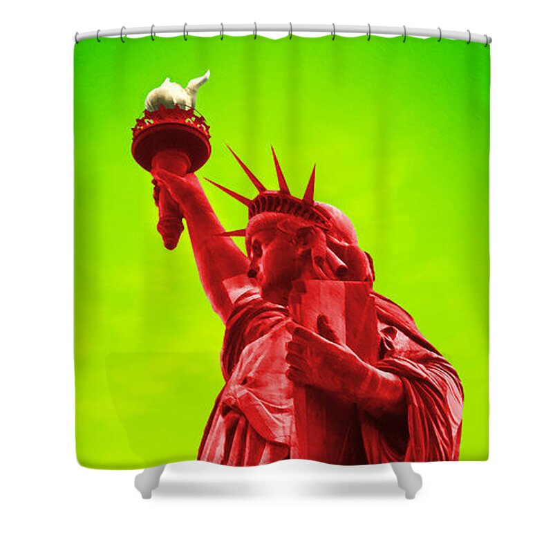 Pop Art Shower Curtain featuring the photograph PoP ArT LiBeRtY by Mike McGlothlen