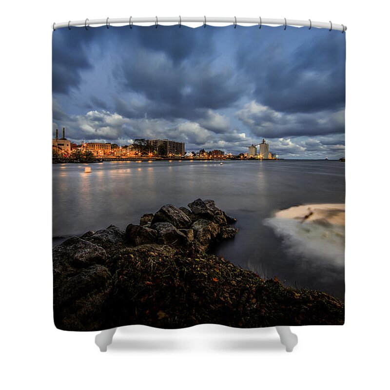 Port Shower Curtain featuring the photograph Port of Oswego by Everet Regal