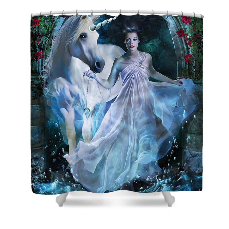 Adult Shower Curtain featuring the photograph Portal by MGL Meiklejohn Graphics Licensing