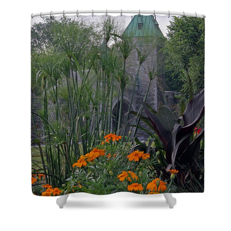 Porte Shower Curtain featuring the photograph Porte Saint-Louis in Quebec City by Juergen Roth