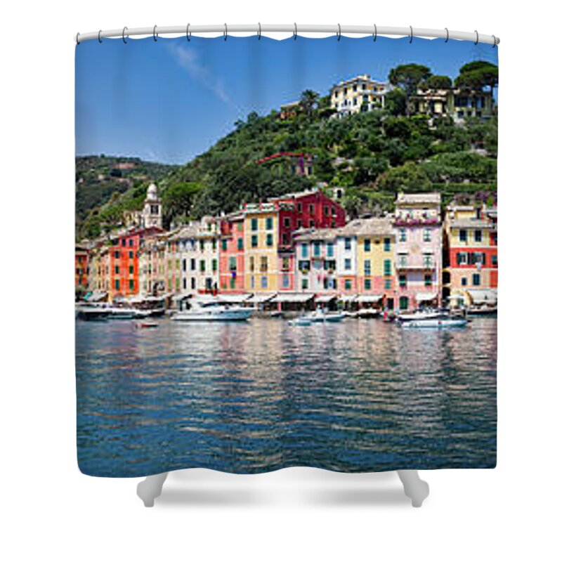 Scenics Shower Curtain featuring the photograph Portofino Big Panorama by Phooey