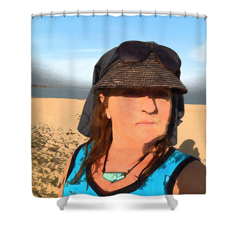 Colette Shower Curtain featuring the photograph Portrait Sinai Beach Egypt by Colette V Hera Guggenheim