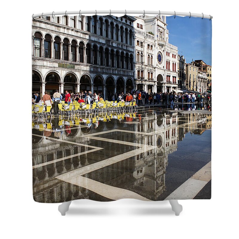Venezia Shower Curtain featuring the photograph Postcard from Venice by Georgia Mizuleva