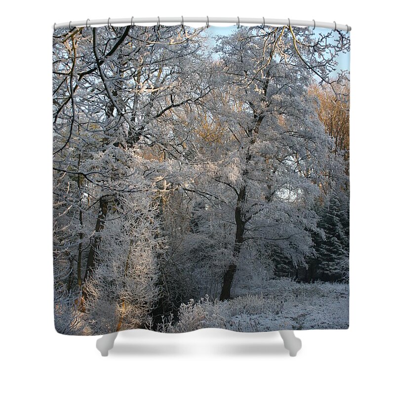 Landscape Shower Curtain featuring the photograph Powdered With Snow by Christiane Schulze Art And Photography