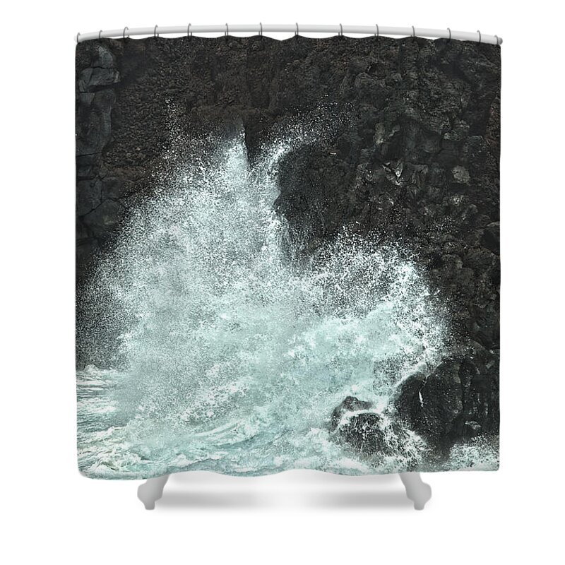 Africa Shower Curtain featuring the photograph Powerful wave by Patricia Hofmeester