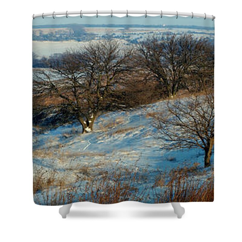 Landscape Shower Curtain featuring the photograph Prairie Winter by Bruce Morrison