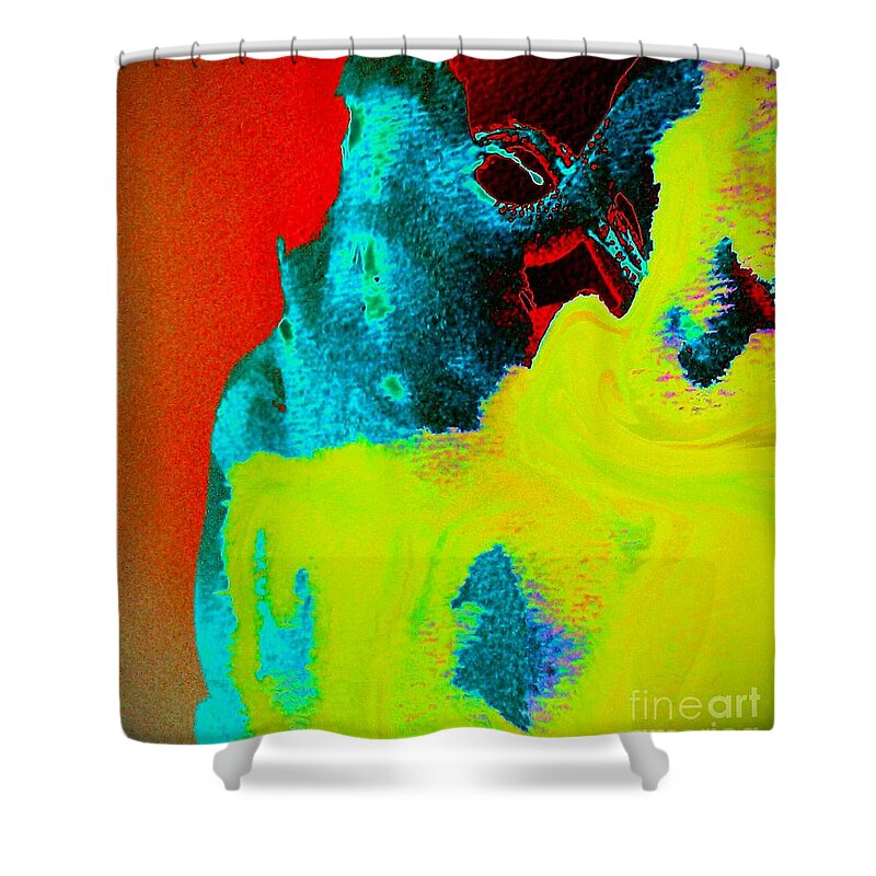 Primary Colors Shower Curtain featuring the painting Primary by Jacqueline McReynolds