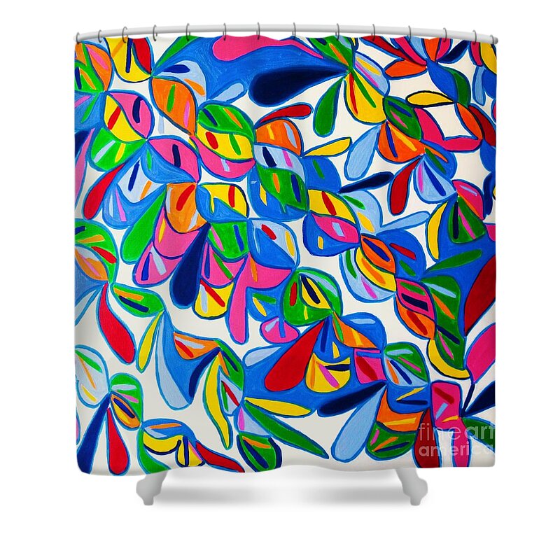 Eunice Broderick Shower Curtain featuring the painting Primavera by Eunice Broderick