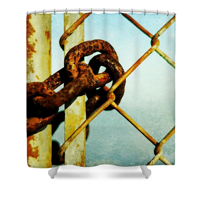 Chain Shower Curtain featuring the photograph Private Beach 2 by Rebecca Sherman