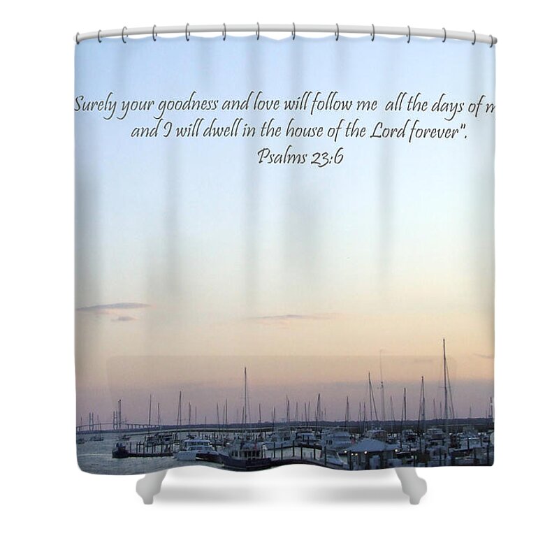 Psalm Shower Curtain featuring the photograph Psalms 23 by Andrea Anderegg