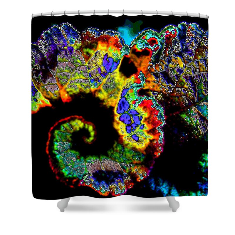 Purple Shower Curtain featuring the photograph Psychedelic Coleus by David Patterson