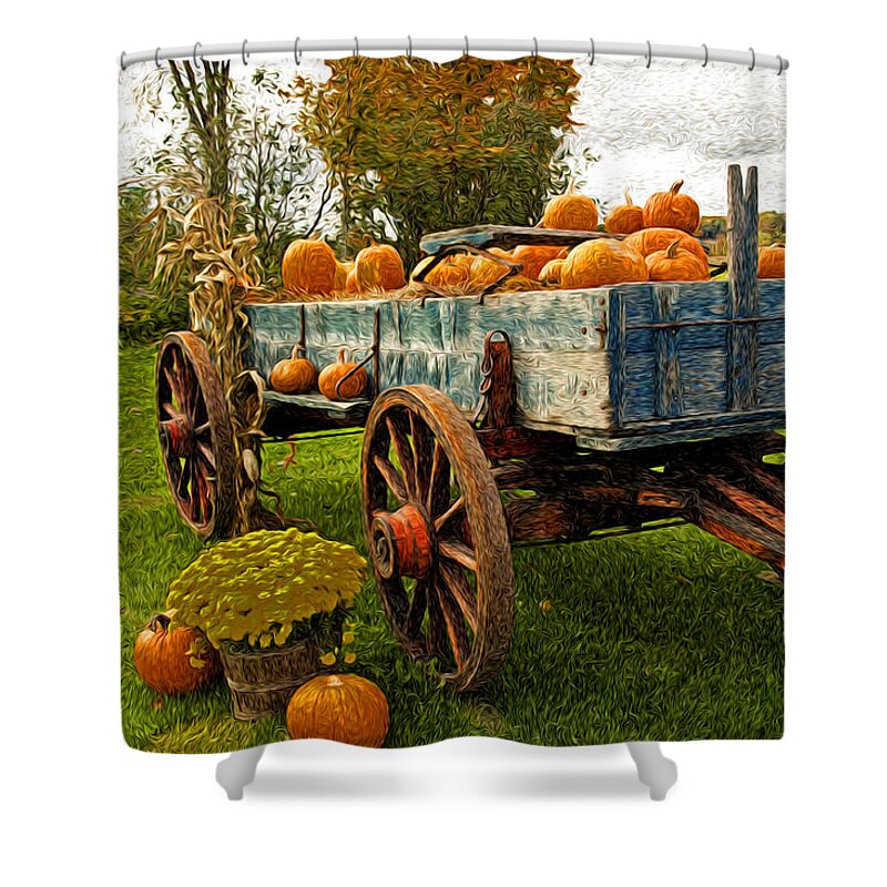 Fall Shower Curtain featuring the photograph Pumpkins by Bill Howard
