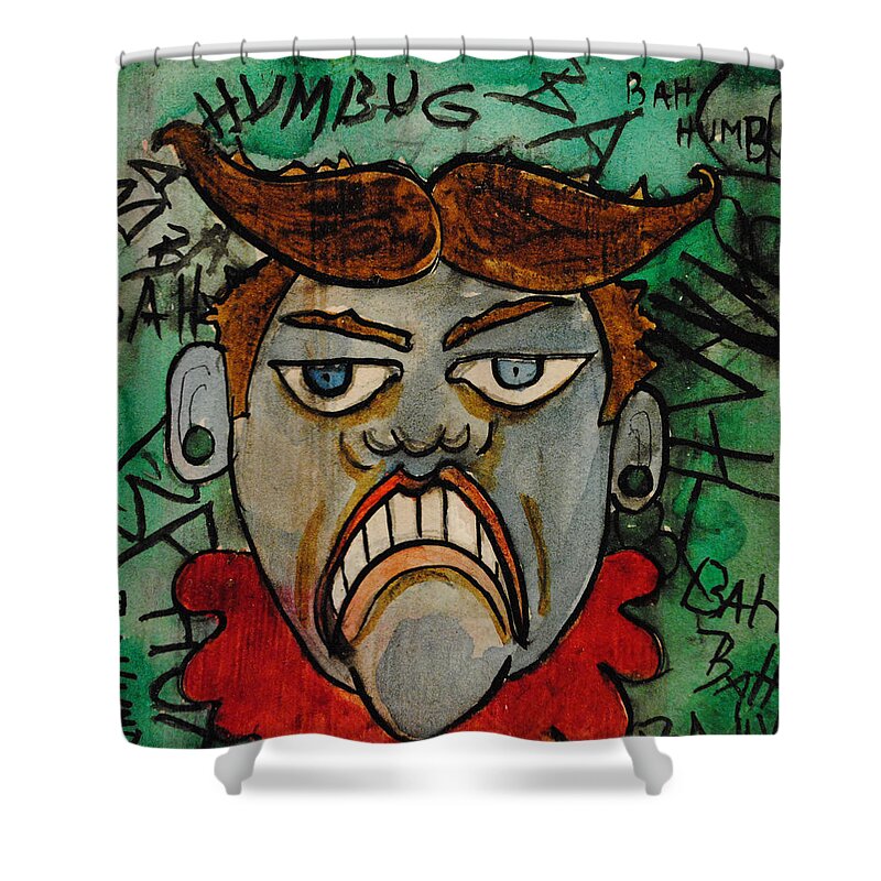 Tillie Shower Curtain featuring the painting Punk by Patricia Arroyo