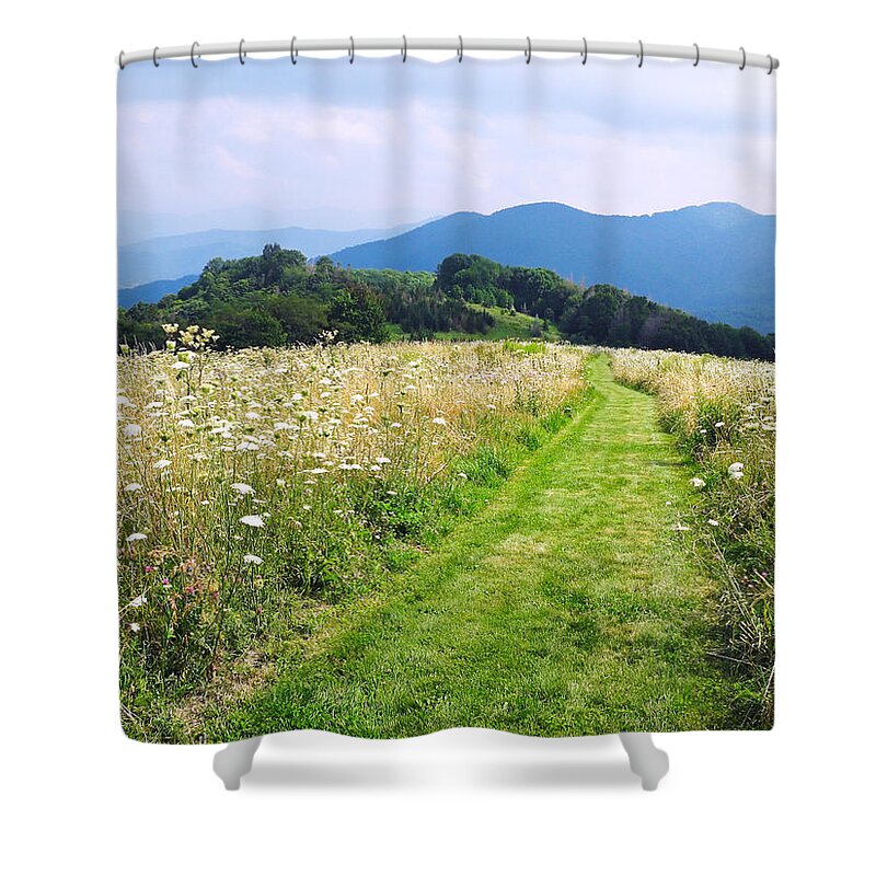 Walking Trail Shower Curtain featuring the photograph Purchase Knob by Melinda Fawver