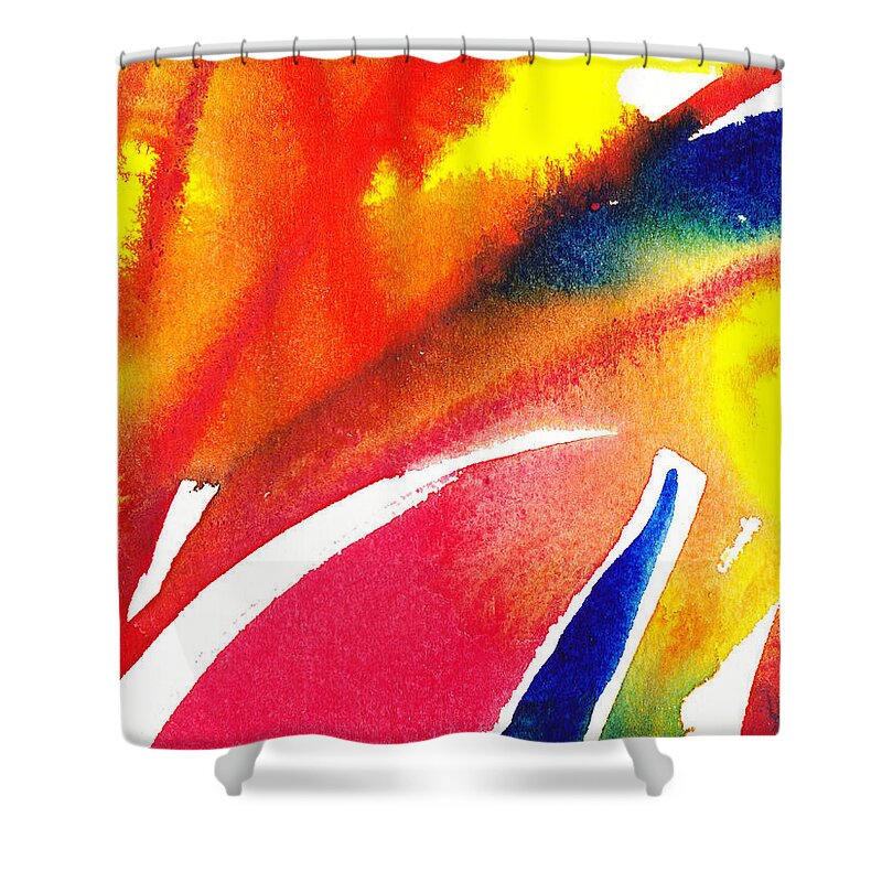 Enchanted Shower Curtain featuring the painting Pure Color Inspiration Abstract Painting Enchanted Crossing by Irina Sztukowski