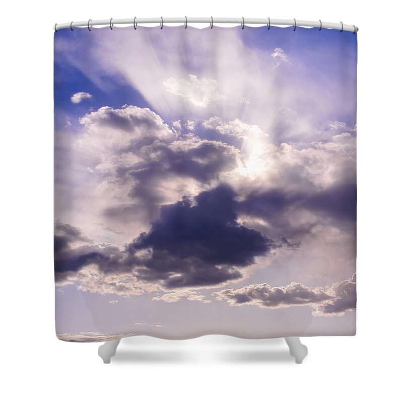 Purple Shower Curtain featuring the photograph Purple Sunset on the Hudson River by Marianne Campolongo