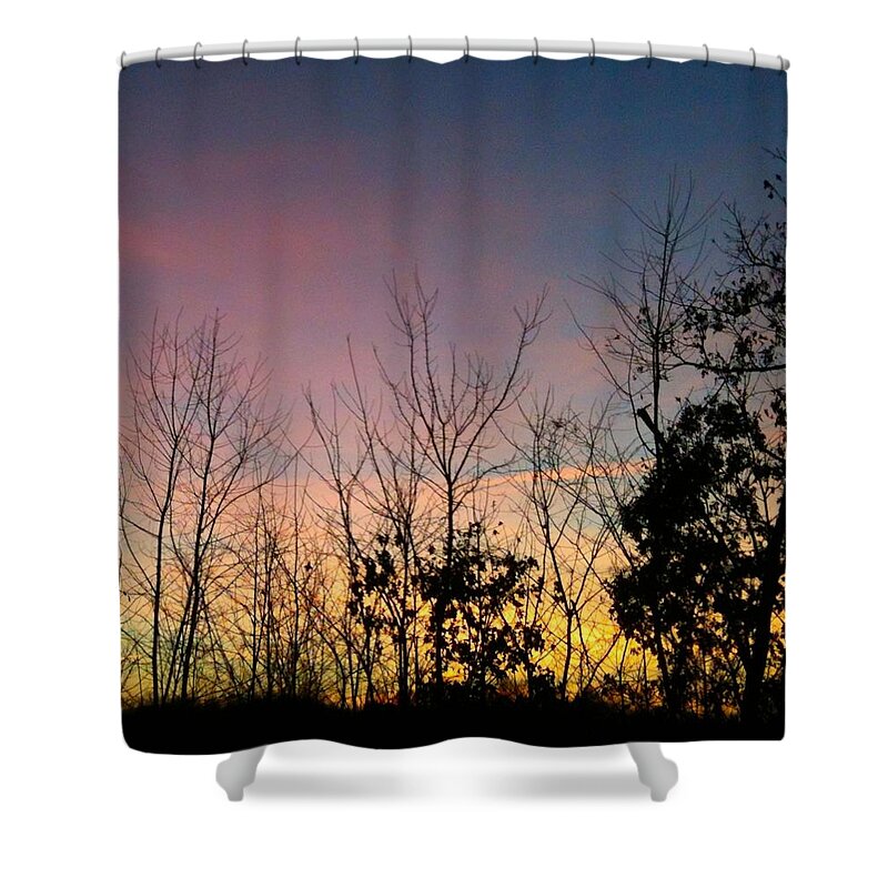 Durham Shower Curtain featuring the photograph Quiet Evening by Linda Bailey