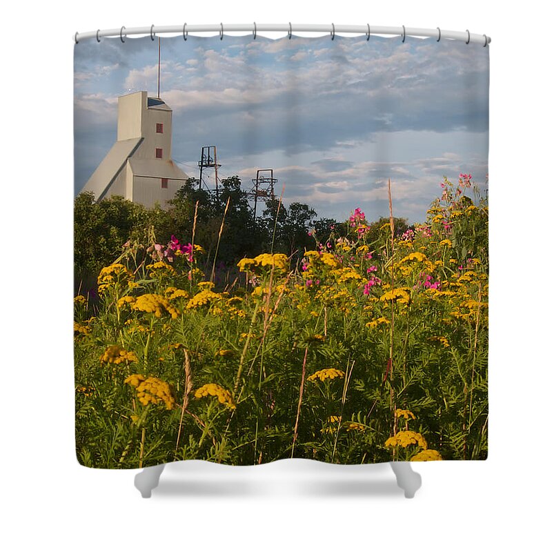 Landscapes Shower Curtain featuring the photograph Quincy Mine by Mary Lee Dereske