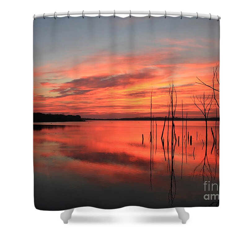 Sunrise Shower Curtain featuring the photograph Radiant Rise by Roger Becker