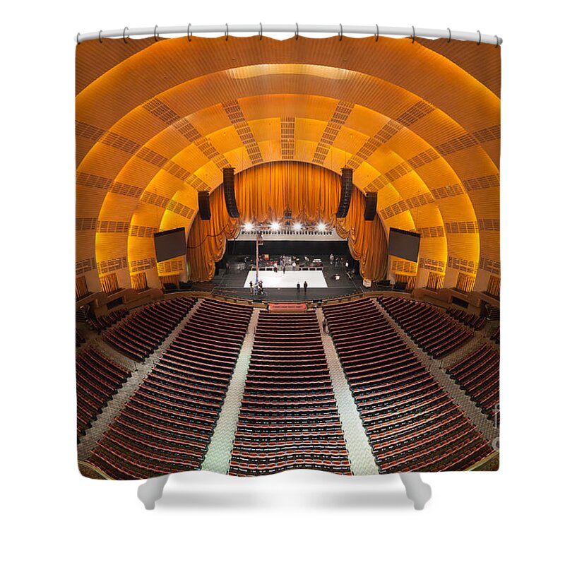 Clarence Holmes Shower Curtain featuring the photograph Radio City Music Hall I by Clarence Holmes